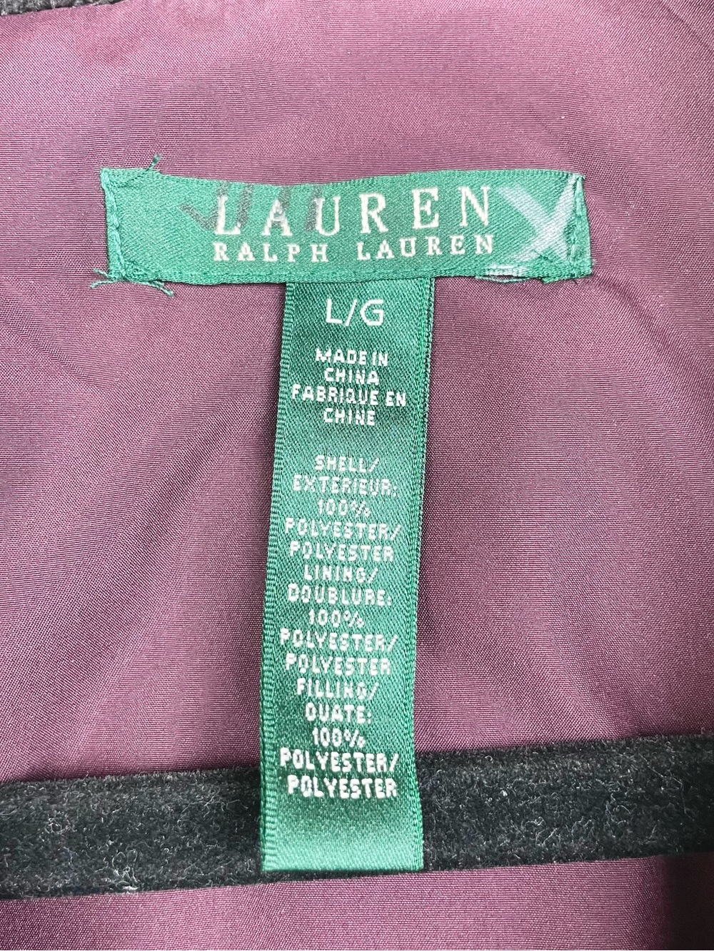 Lauren Ralph Lauren Women's Large Tartan Plaid Quilted Full Zip Vest Equestrian - Picture 8 of 16